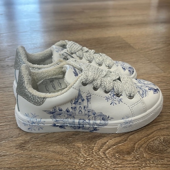 Monnalisa Rose Glitter Sneakers Girls 8T (EU 27) Made in Italy NWOT Designer - Picture 8 of 16